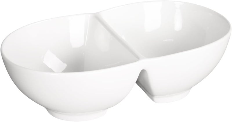 Creativity Home Creative Home Chip and Dip Bowl Set, Ceramic Divider Bowl, Plate, 1.55-Quart Moisture-Proof Cereal Bowl, Buffet Serving Set, Dishwasher, Microwave, Oven Safe, 11.8 Inch - Image 1